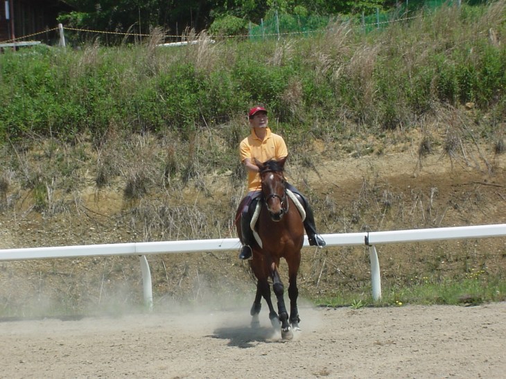 理事長も騎乗を楽しむ