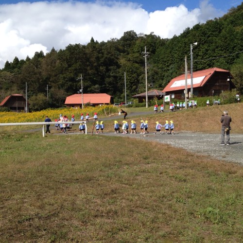 遠足して帰って行きました